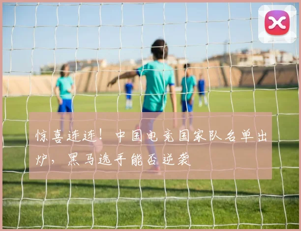 惊喜连连！中国电竞国家队名单出炉，黑马选手能否逆袭
